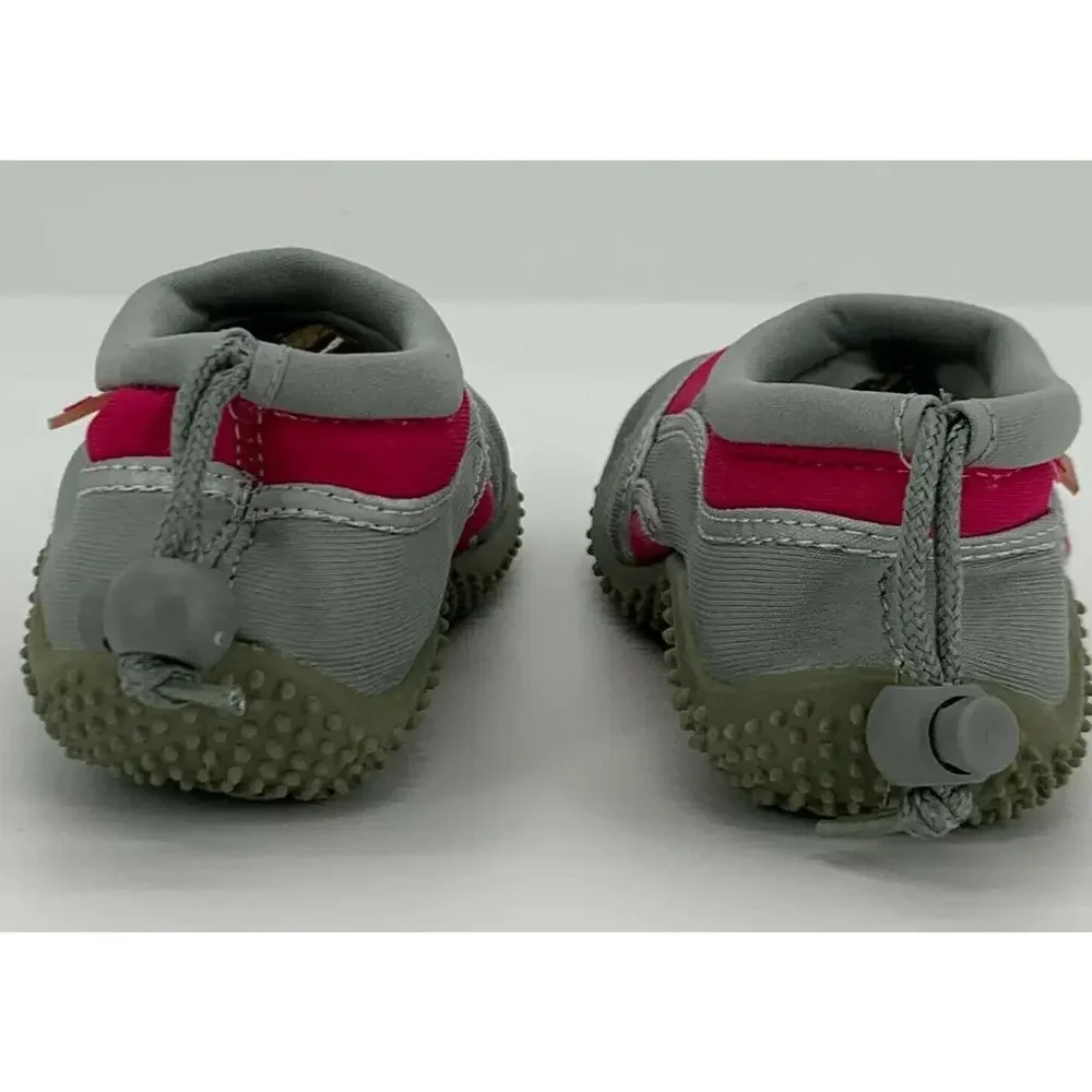 Frisky Girls Outdoors Water Shoes Drawstring Pink Gray Sz 12